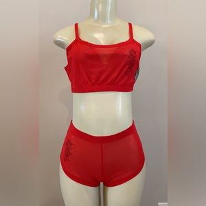 Bra and matching shorts size small or medium lingerie